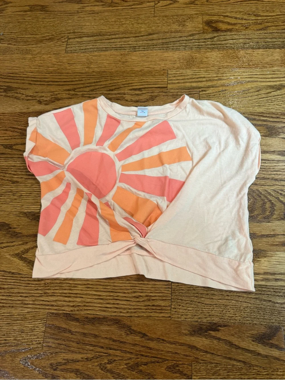 Old Navy Peach & Coral Sun Twist Crop Top girls size 8